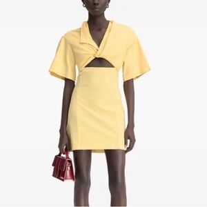 Jacquemus La Robe T-Shirt Bahia mini dress in yellow NWT